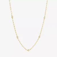 Diamond Addiction (G-H / I1-I2) Womens 1/3 CT. T.W. Lab Grown White Diamond 10K Gold Paperclip Round 18 Inch Pendant Necklace