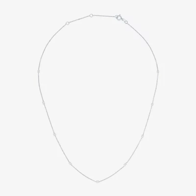 Diamond Addiction (G-H / I1-I2) Womens 1/3 CT. T.W. Lab Grown White 10K Gold Round 16 Inch Pendant Necklace