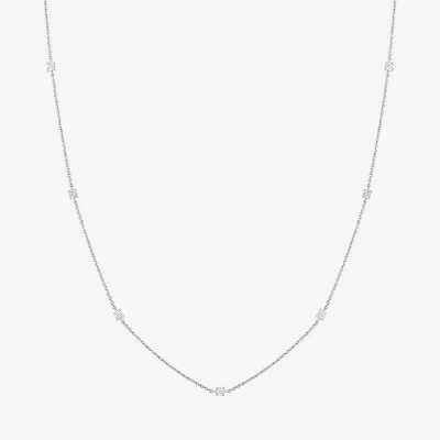 Diamond Addiction (G-H / I1-I2) Womens 1/3 CT. T.W. Lab Grown White 10K Gold Round 16 Inch Pendant Necklace
