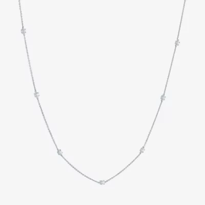 Diamond Addiction (G-H / I1-I2) Womens 1/3 CT. T.W. Lab Grown White 10K Gold Round 16 Inch Pendant Necklace