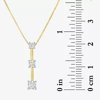 (G-H / I1-I2) Womens 1/3 CT. T.W. Lab Grown White Diamond 10K Gold Round 16 Inch Pendant Necklace