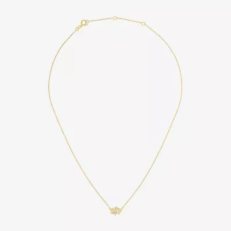 Diamond Addiction (G-H Womens 1/3 CT. T.W. Lab Grown White Diamond 10K Gold Pear 16 Inch Pendant Necklace
