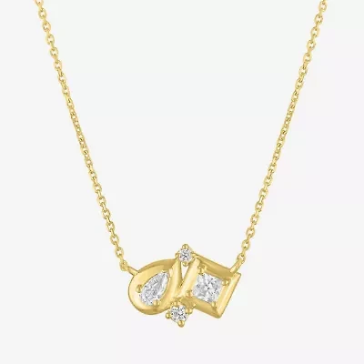 Diamond Addiction (G-H Womens 1/3 CT. T.W. Lab Grown White Diamond 10K Gold Pear 16 Inch Pendant Necklace