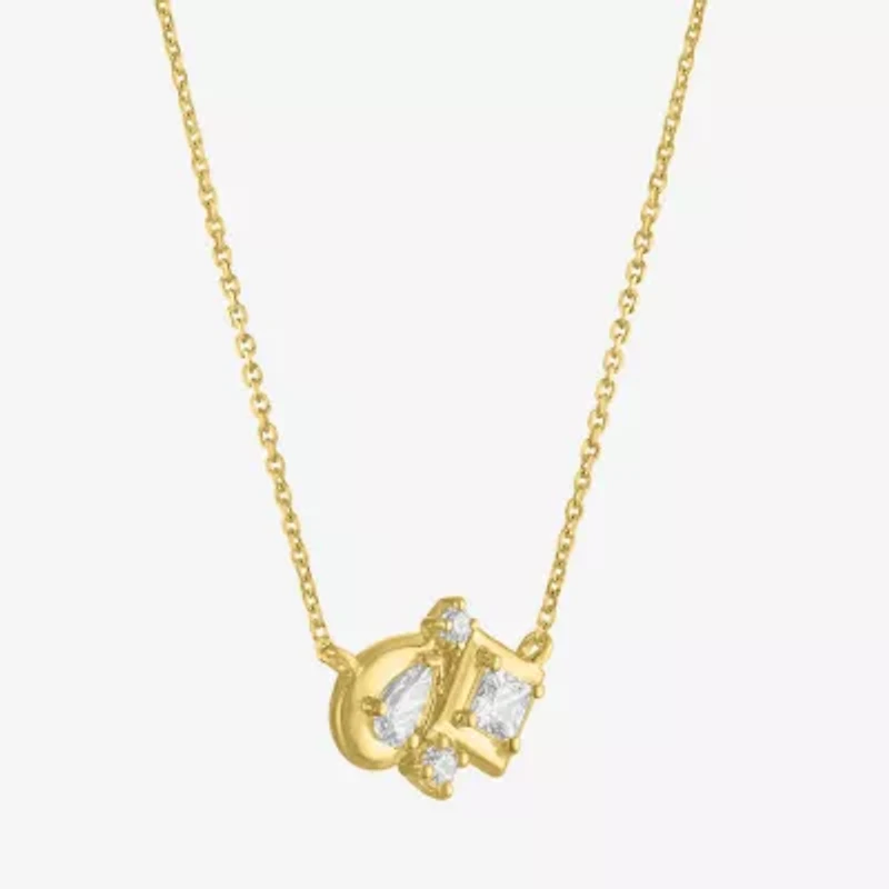 Diamond Addiction (G-H Womens 1/3 CT. T.W. Lab Grown White Diamond 10K Gold Pear 16 Inch Pendant Necklace