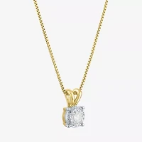 (G-H / I1-I2) Womens 1/3 CT. Lab-Grown Diamond Sterling Silver Round 18 Inch Pendant Necklace