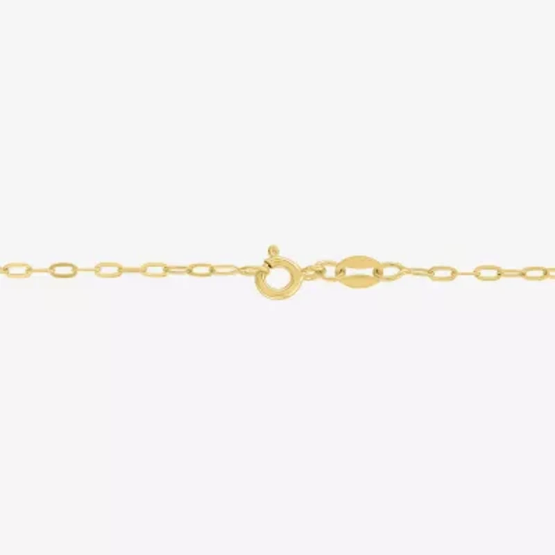 Yes, Please! Womens Diamond Accent Lab Grown White Diamond 14K Gold Over Silver Sterling Silver Round 16 Inch Pendant Necklace