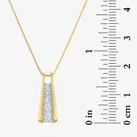 Yes Please! (G-H / I1-I2) Womens 1/10 CT. T.W. Lab Grown White Diamond 14K Gold Over Silver Sterling Silver 18 Inch Pendant Necklace