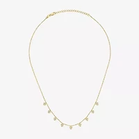 (G-H/ I1-I2) Womens 1/6 CT. T.W. Lab Grown White Diamond 14K Gold Over Silver Sterling Silver Heart 16 Inch Pendant Necklace