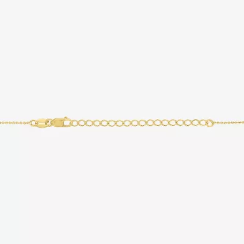 (G-H/ I1-I2) Womens 1/6 CT. T.W. Lab Grown White Diamond 14K Gold Over Silver Sterling Silver Heart 16 Inch Pendant Necklace