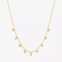 (G-H/ I1-I2) Womens 1/6 CT. T.W. Lab Grown White Diamond 14K Gold Over Silver Sterling Silver Heart 16 Inch Pendant Necklace