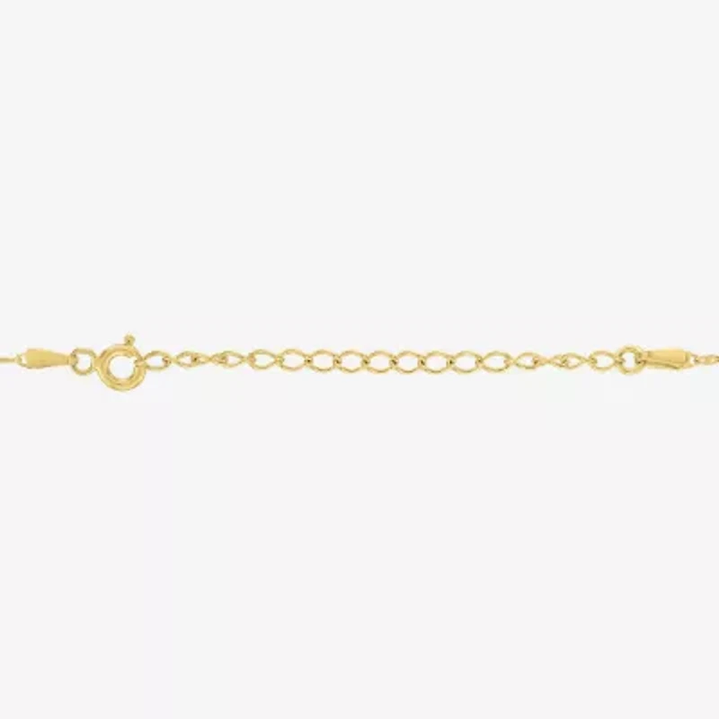 (G-H/ I1-I2) Womens 1/10 CT. T.W. Lab Grown White Diamond 14K Gold Over Silver Sterling Silver Circle 16 Inch Pendant Necklace