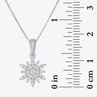 (G-H / I1-I2) Womens 1/4 CT. T.W. Lab Grown White Diamond Sterling Silver 16 Inch Pendant Necklace