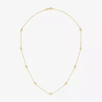 Diamond Addiction (G-H Womens 1/10 CT. T.W. Lab Grown White Diamond 14K Gold Over Silver Sterling Silver Star 16 Inch Pendant Necklace