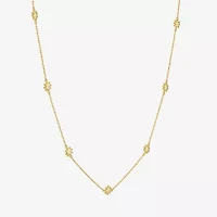Diamond Addiction (G-H Womens 1/10 CT. T.W. Lab Grown White Diamond 14K Gold Over Silver Sterling Silver Star 16 Inch Pendant Necklace