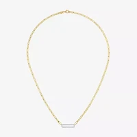 Diamond Addiction (G-H / I1-I2) Womens 1/5 CT. Lab Grown White Diamond 14K Gold Over Silver Sterling Silver Paperclip 18 Inch Pendant Necklace