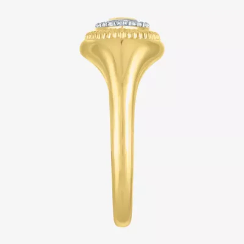 Diamond Addiction (G-H, I1-I2) Womens 1/6 CT. T.W. Lab Grown White 14K Gold Over Silver Sterling Evil Eye Cocktail Ring