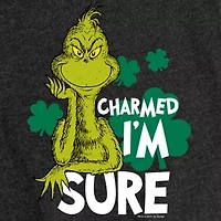 Charmed Im Sure Big Kid Girls Crew Neck Short Sleeve Grinch T-Shirt
