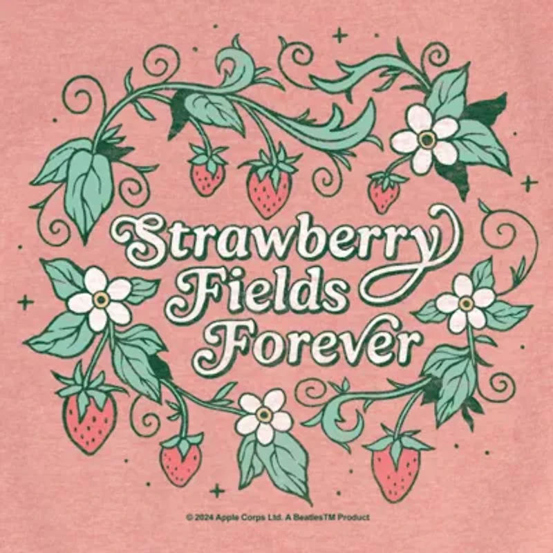 Strawberry Fields Big Kid Girls Crew Neck Short Sleeve The Beatles T-Shirt
