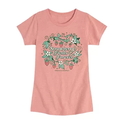 Strawberry Fields Big Kid Girls Crew Neck Short Sleeve The Beatles T-Shirt