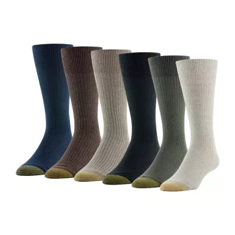 Gold Toe Stanton Mens 6 Pair Crew Socks