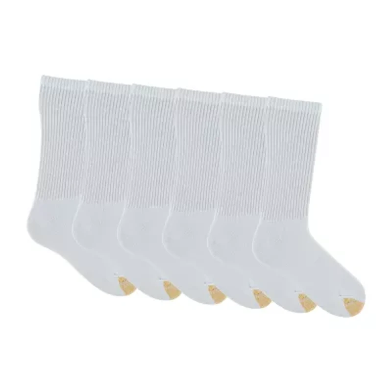 Gold Toe Athletic Sport Mens 6 Pair Big and Tall Crew Socks