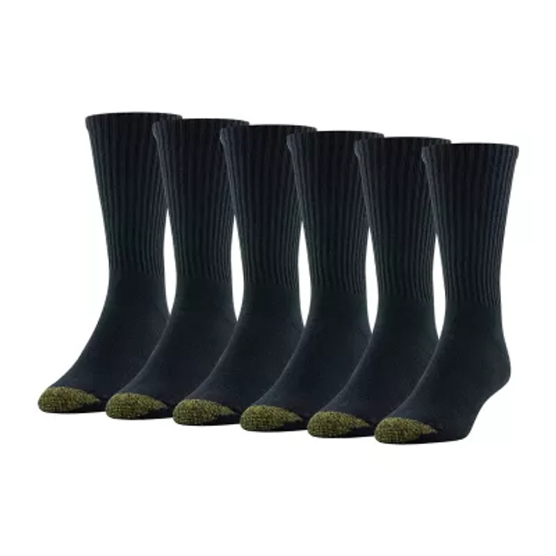 Gold Toe Athletic Sport Mens 6 Pair Crew Socks