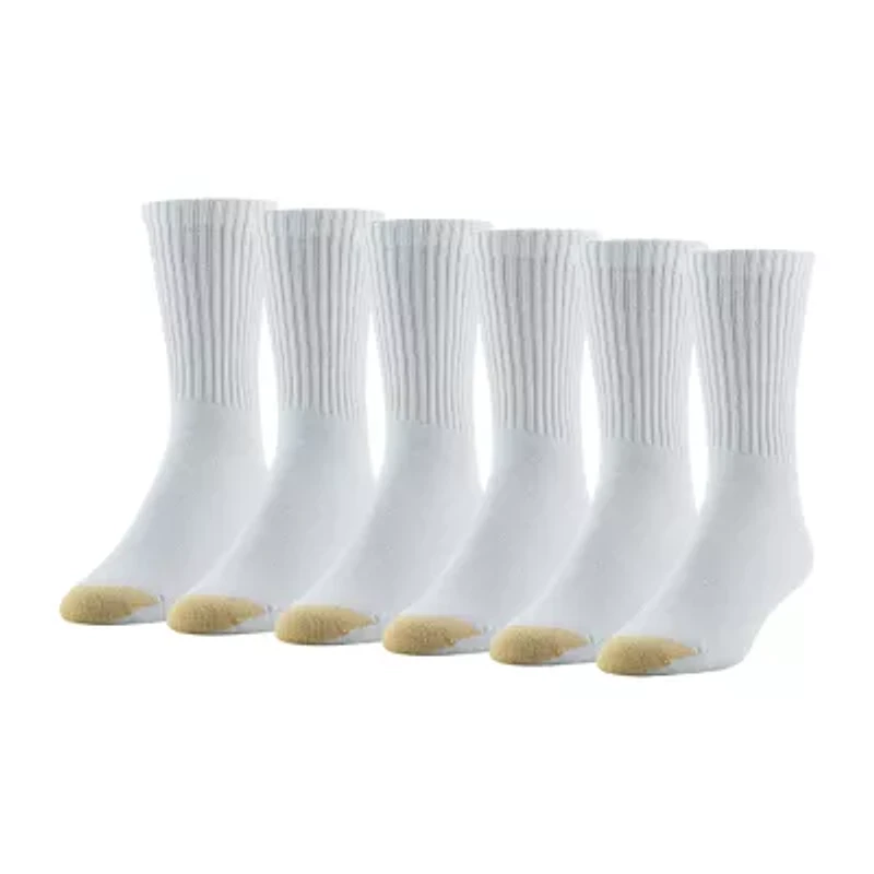 Gold Toe Athletic Sport Short Mens 6 Pair Crew Socks