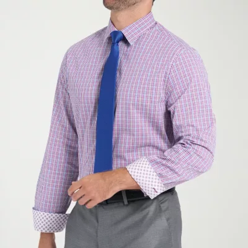 Nick Graham Mens Spread Collar Long Sleeve Shirt + Tie Set