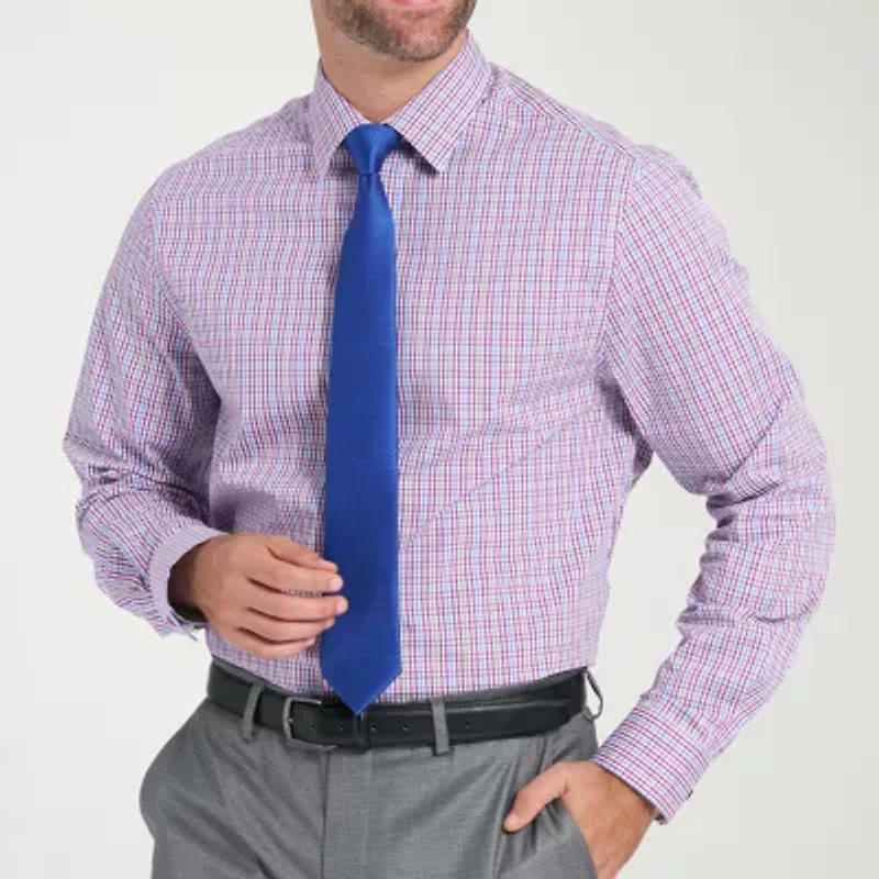 Nick Graham Mens Spread Collar Long Sleeve Shirt + Tie Set