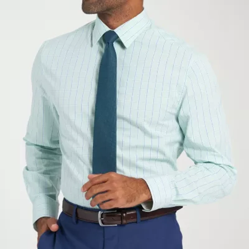 Nick Graham Mens Spread Collar Long Sleeve Shirt + Tie Set