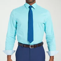 Nick Graham Mens Spread Collar Long Sleeve Shirt + Tie Set