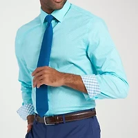 Nick Graham Mens Spread Collar Long Sleeve Shirt + Tie Set