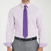 Nick Graham Mens Spread Collar Long Sleeve Shirt + Tie Set