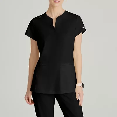 Skechers Skt259 Coast 2-Pocket Top Womens V Neck Short Sleeve Tag Free Stretch Fabric Moisture Wicking Scrub