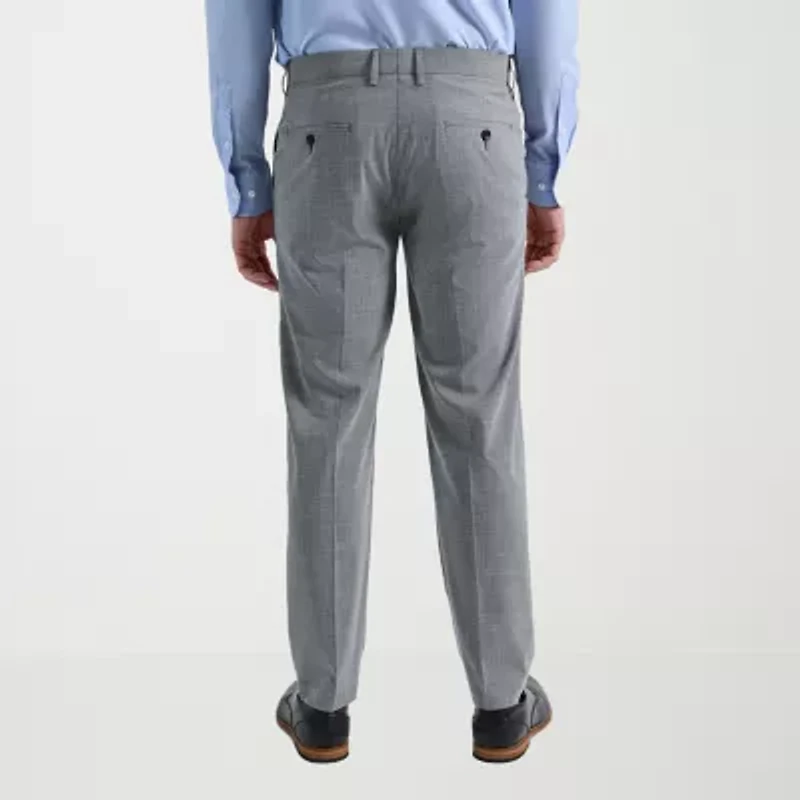 Haggar JMH 4 Way Stretch Houndstooth Mens Slim Fit Flat Front Suit Pant
