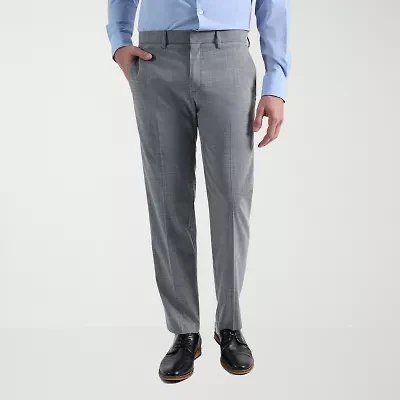 Haggar JMH 4 Way Stretch Houndstooth Mens Slim Fit Flat Front Suit Pant