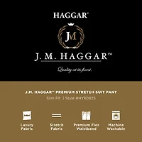 Haggar JMH 4 Way Stretch Houndstooth Mens Slim Fit Flat Front Suit Pant