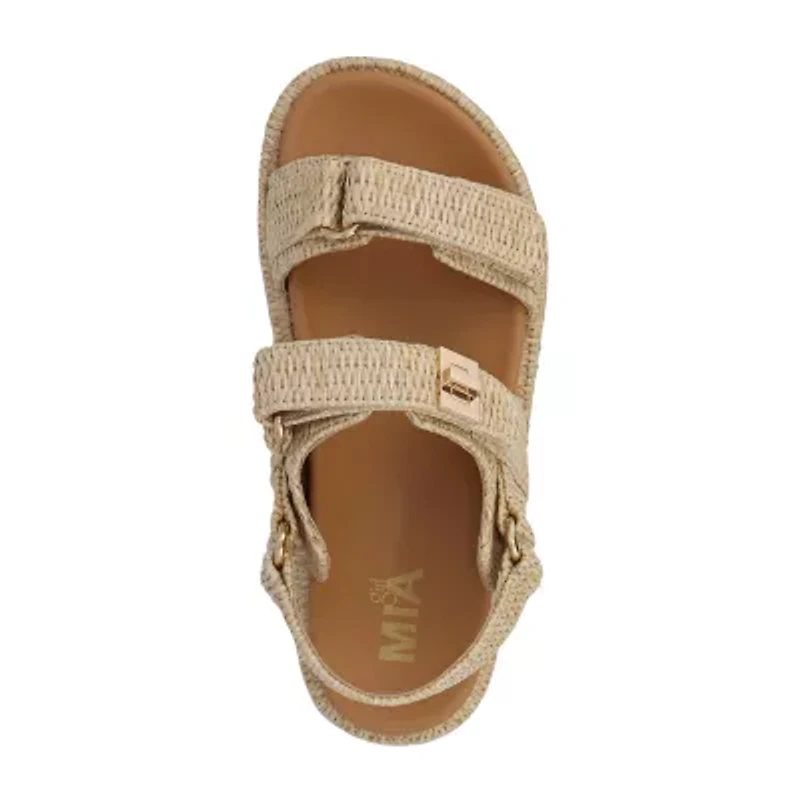 Mia Girl Ryann Womens Adjustable Strap Footbed Sandals