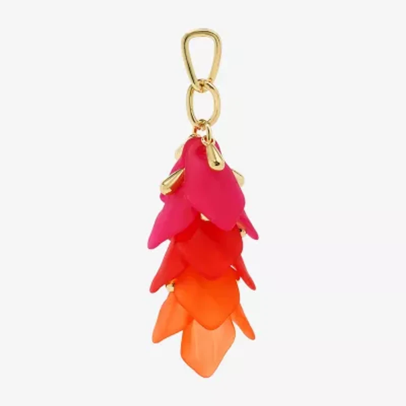 Bijoux Bar Gold Tone Womens Flower Drop Earrings