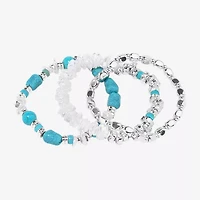 Bijoux Bar Silver Tone Womens 3-pc. Bracelet Set