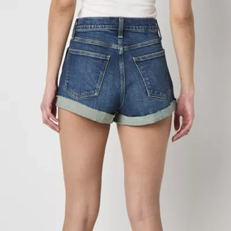 Arizona Womens Highest Rise Juniors Denim Short