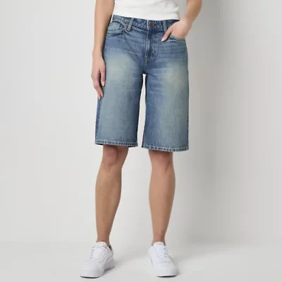 Arizona Womens Low Rise-Juniors Denim Short