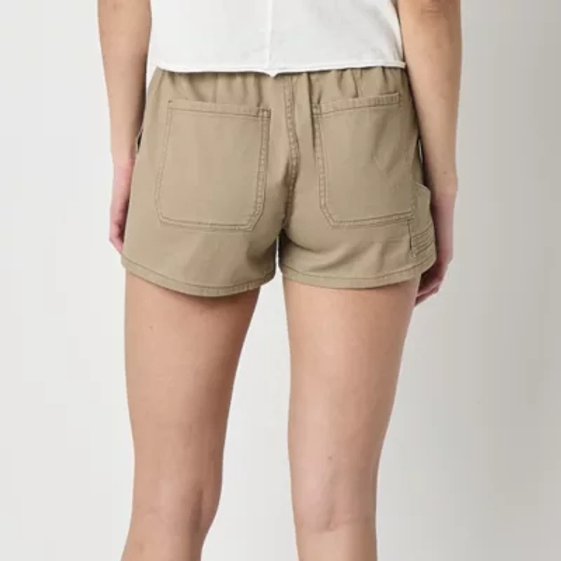 Arizona Womens High Rise Juniors Midi Short