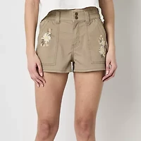 Arizona Womens High Rise Juniors Midi Short