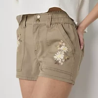 Arizona Womens High Rise Juniors Midi Short