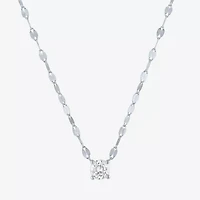 Diamond Addiction (G-H / Si2-I1) Womens 1/3 CT. T.W. Lab Grown White 10K Gold Round 16 Inch Pendant Necklace