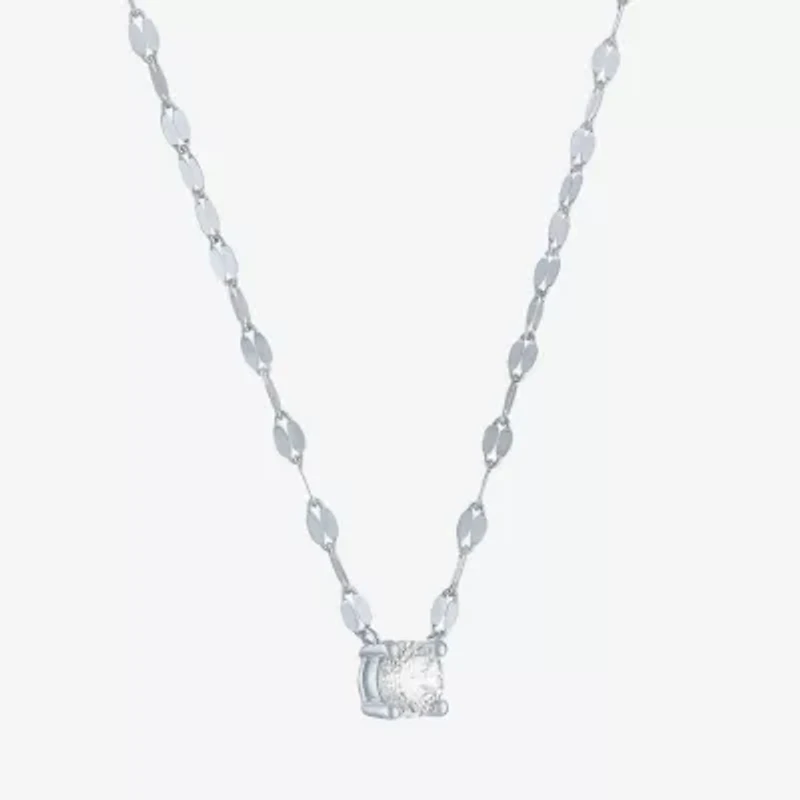Diamond Addiction (G-H / Si2-I1) Womens 1/3 CT. T.W. Lab Grown White 10K Gold Round 16 Inch Pendant Necklace