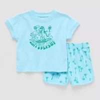 Okie Dokie Baby Boys 2-pc. Short Set