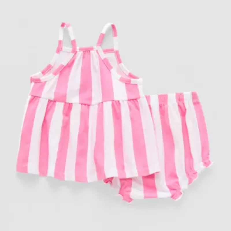 Okie Dokie Baby Girls Striped 2-pc. Dress Set