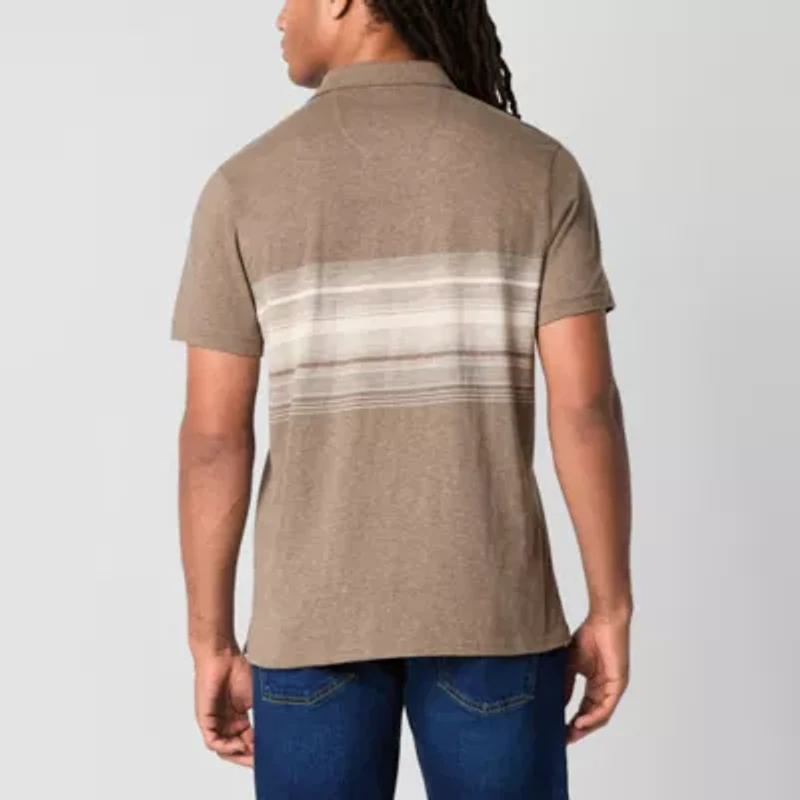 mutual weave Mens Regular Fit Short Sleeve Polo Shirt